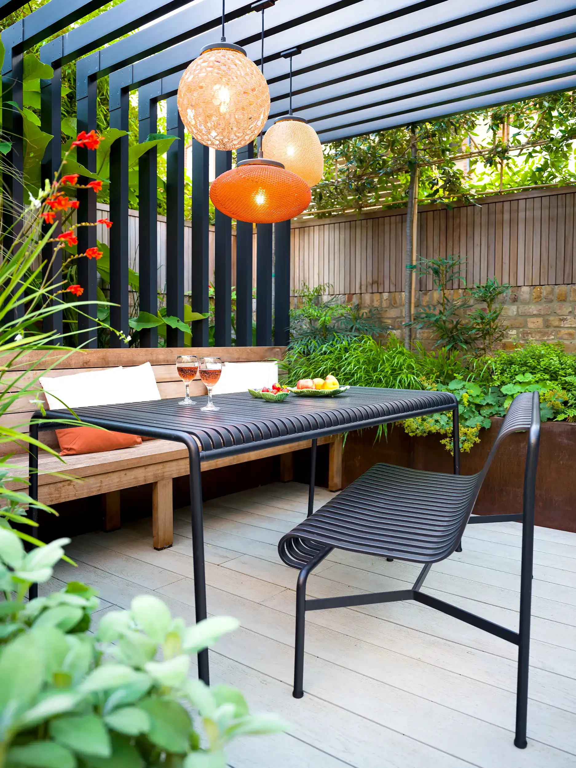 Garden designed to give privacy and atmosphere in a small London garden