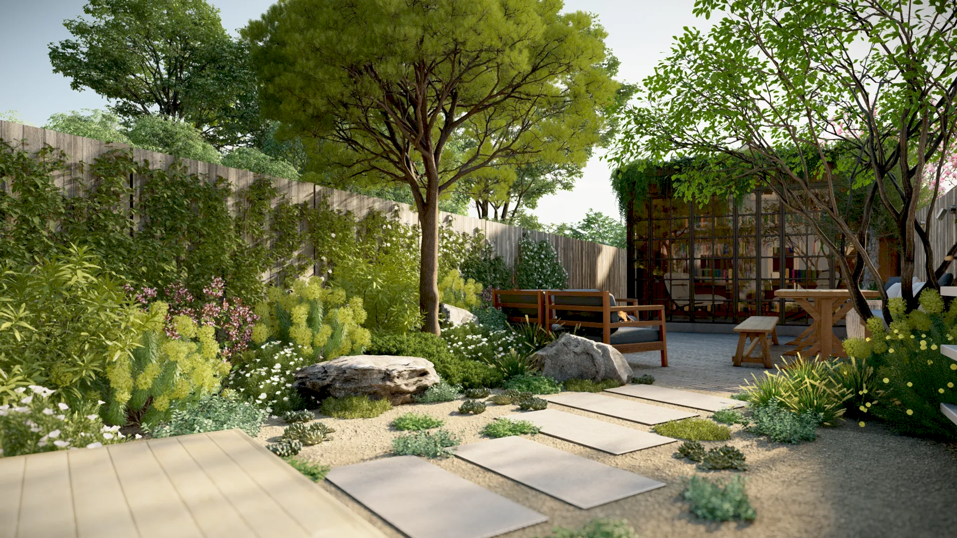 Coastal garden design in Whitstable, Kent