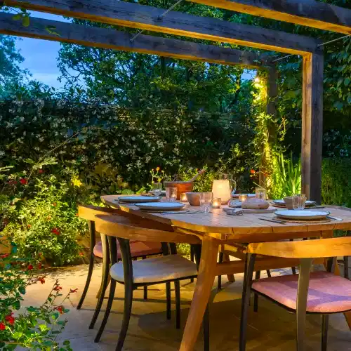 a table set up for a dinner