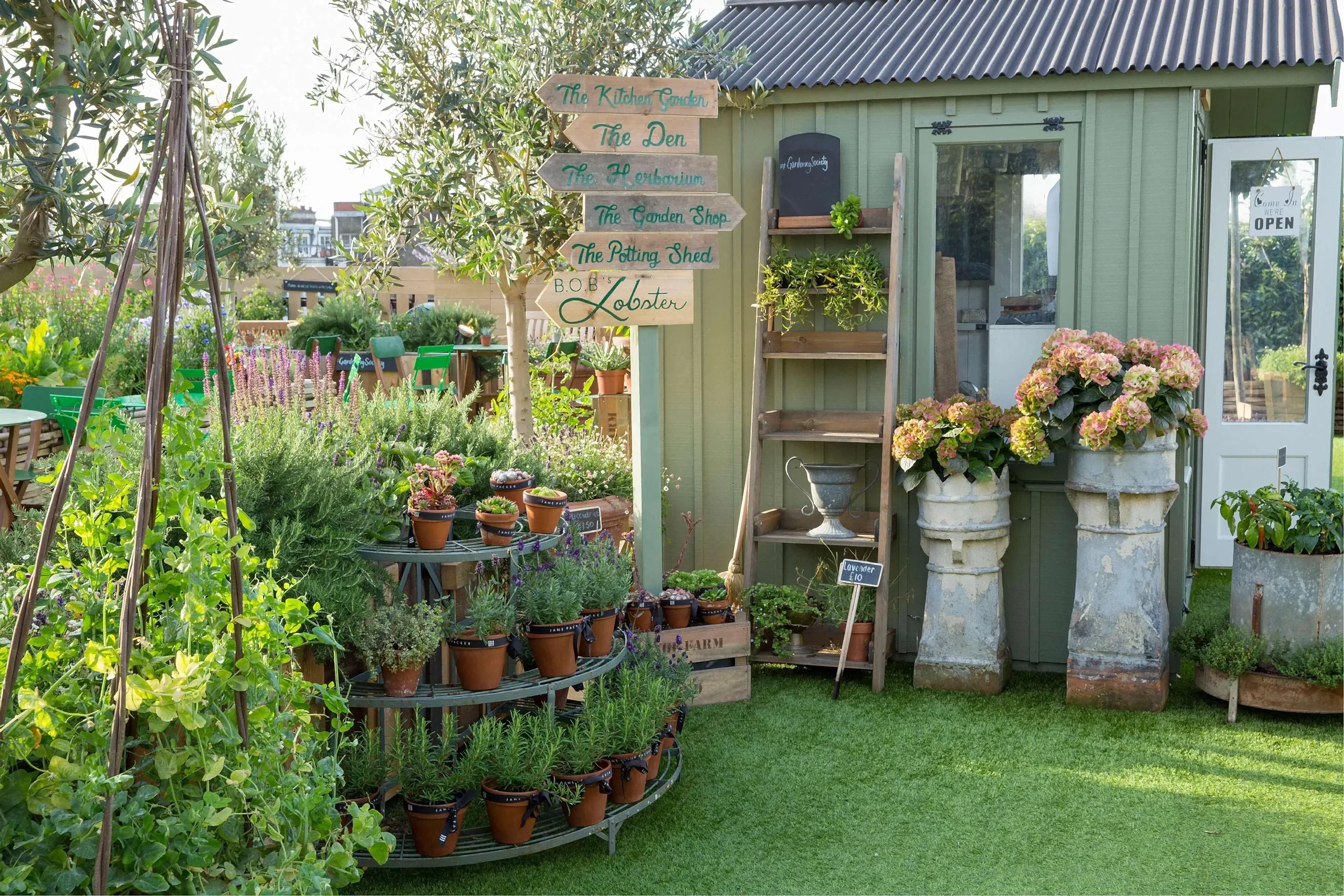 Pop up garden centre and florist in London for events and brand experience company